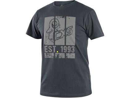 Tričko CXS WILDER, krátký rukáv, potisk CXS logo, tmavě šedá