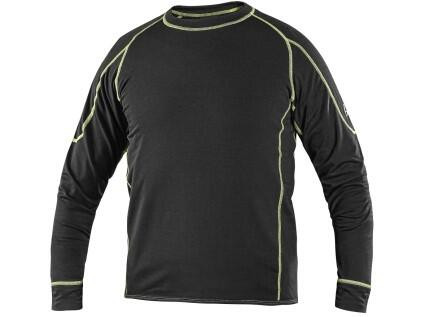 Tričko CXS REWARD, funkční, dlouhý rukáv, dětské, černo-zelené