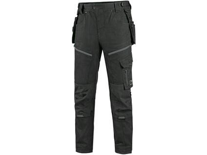 Kalhoty CXS LEONIS, pánské, černé s šedými doplňky