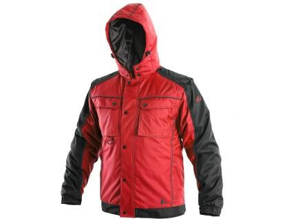 Bunda CXS IRVINE, zimní, pánská, červeno-černá