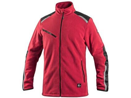 Bunda CXS 4ENVI SOLIS, pánská, fleecová, červeno-černá
