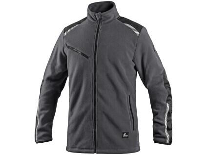 Bunda CXS 4ENVI SOLIS, pánská, fleecová, šedo-černá