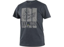 Tri�ko CXS WILDER, kr�tk� ruk�v, potisk CXS logo, tmav� �ed�