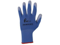 Rukavice CXS BRITA DOTS, m��en� v PU a PVC ter��ky