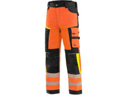 Kalhoty CXS BENSON v�stra�n�, p�nsk�, oran�ovo-�ern�