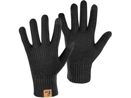 Rukavice CXS SKERYN, pletené, zimní, černé