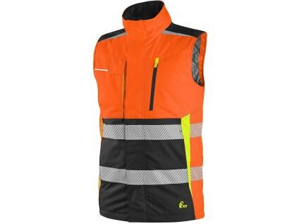 Vesta CXS BENSON, pánská, výstražná, zateplená, oranžovo-černá